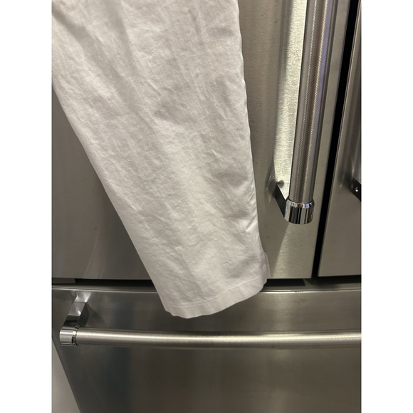 Eileen Fisher Women's Capri Pants White SzM 95 Org Cot 5 Sp Beach Brunch Boating - Picture 8 of 10